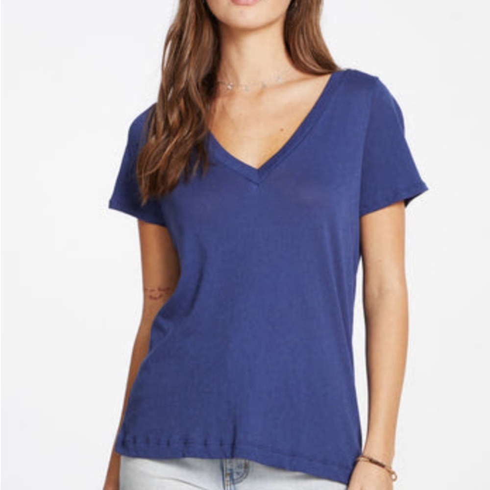 NWOT Chaser gauzy cotton drape back t shirt